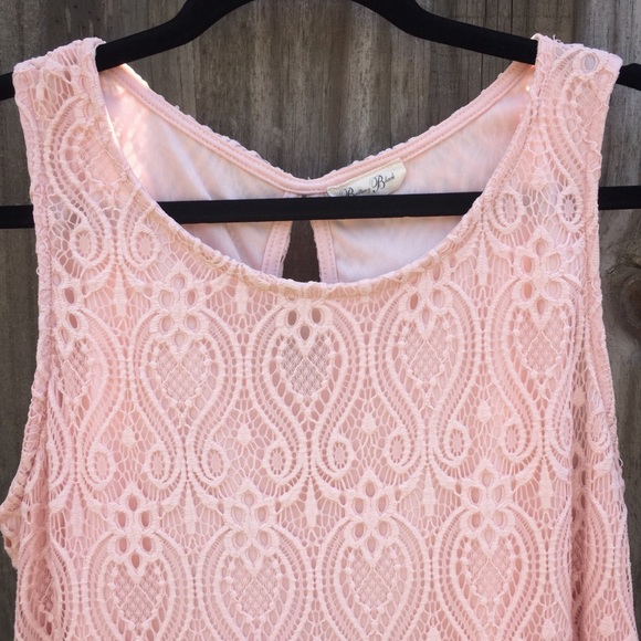 Brittany Black Dresses & Skirts - Brittany Black Light Pink Lace Dress - XL